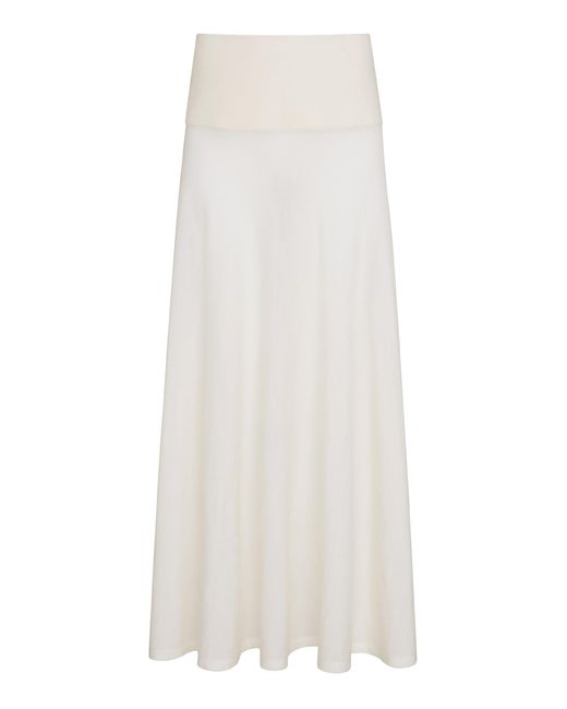 Alaïa White Virgin Wool Maxi Skirt