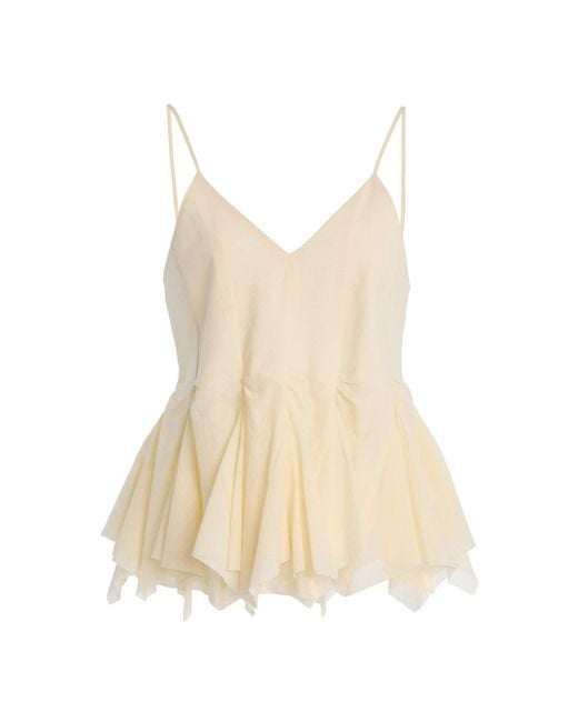 Ashlyn Natural Leona Frilled Peplum Cami