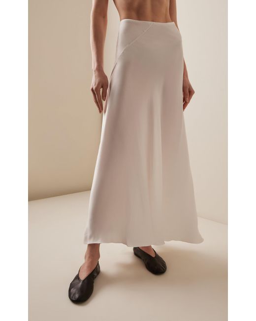 The Row White Luce Cupro Maxi Skirt