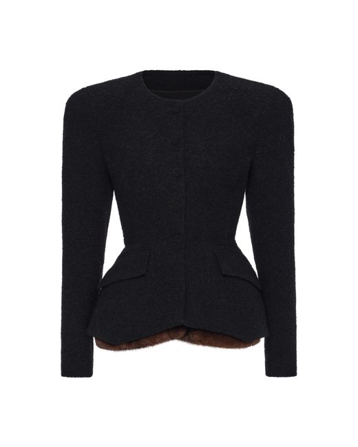 Magda Butrym Black Tailored Wool-Blend Jacket