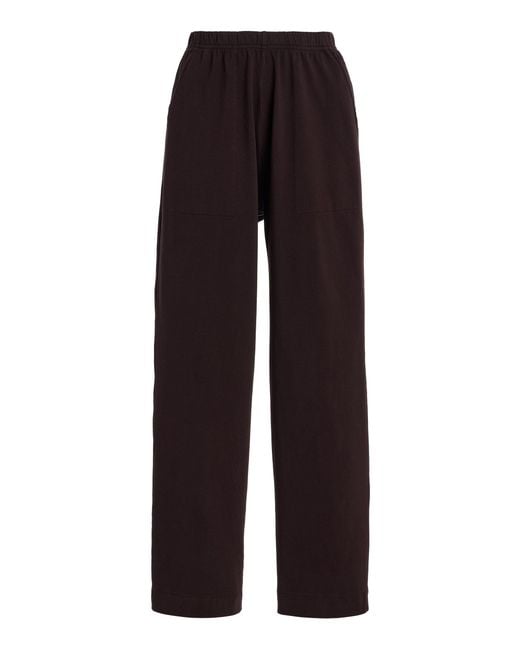 Leset Black Margo Cotton Tapered Pocket Pants