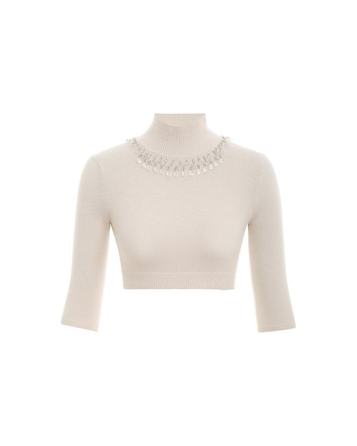 Zimmermann Natural Matchmaker Wool Cropped Top