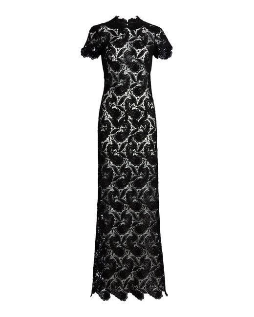 Silvia Tcherassi Black Roxana Cotton-Blend Maxi Dress
