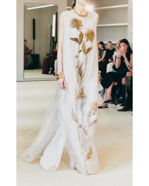 Altuzarra Natural Jools Printed Silk Maxi Dress