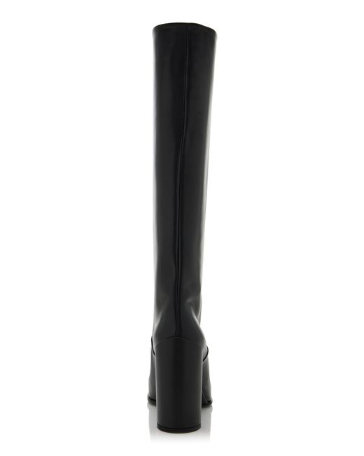 Alaïa Black Leather Knee Boots