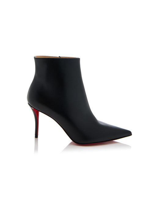Christian Louboutin Black So Apostropha 80mm Leather Ankle Boots