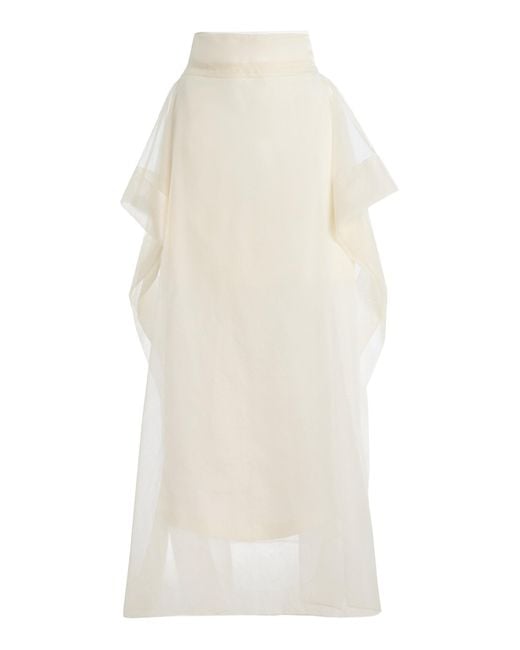 Sloan White Exclusive The Cascade Organza Maxi Skirt