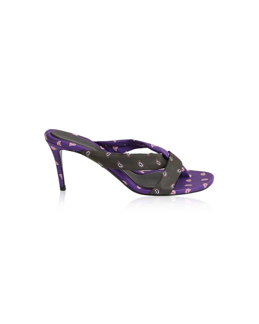 Christopher Esber Blue Bandana Wrap Heels