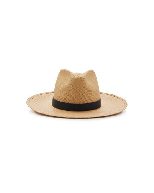 Janessa Leone Natural Leah Packable Raffia Fedora