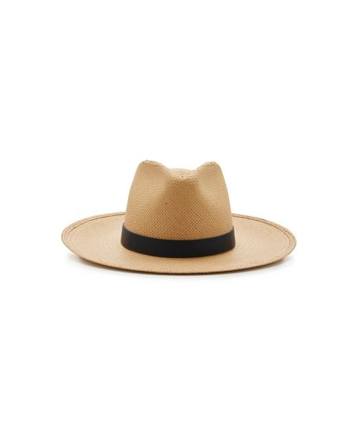 Janessa Leone Natural Leah Packable Raffia Fedora