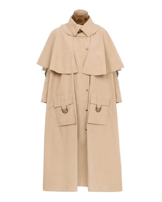 Chloé Natural Oversized Cotton Parka Coat
