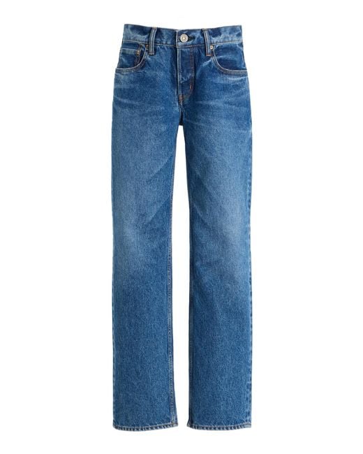 Moussy Blue Philadelphia Rigid Low-Rise Straight-Leg Jeans