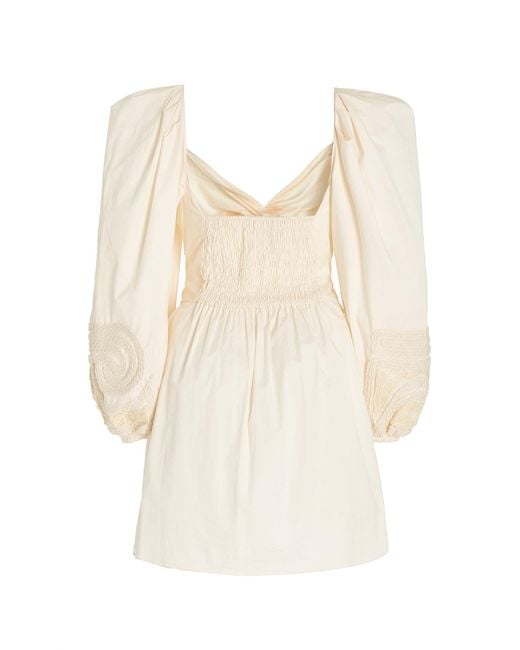 johanna ortiz tropical mantra mini dress Johanna Ortiz Tropical Mantra Stretch Cotton Poplin Mini Dress in White