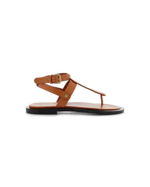 Co. Brown Wrap Leather Sandals