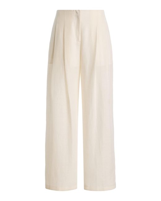 Twp White Carries High-Rise Straight-Leg Pants