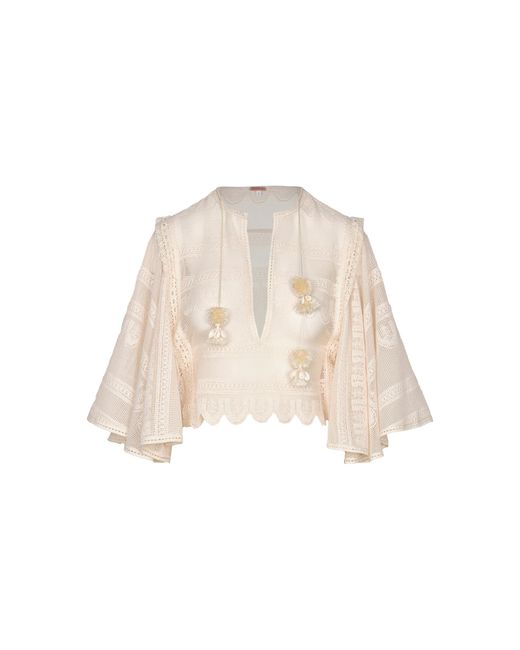 Johanna Ortiz Natural Golden Tide Cotton Top