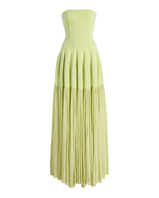 Jonathan Simkhai White Sandrine Crepe Bustier Midi Dress