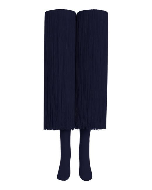 Alaïa Blue Fringed High Socks