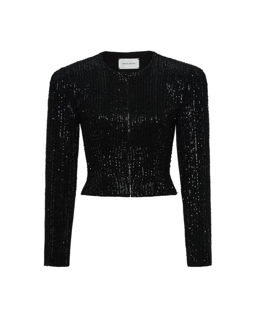 Magda Butrym Black Embellished Silk-Wool Jacket