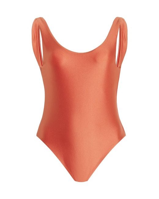 JADE Swim Orange Contour One-piece Swimsuit