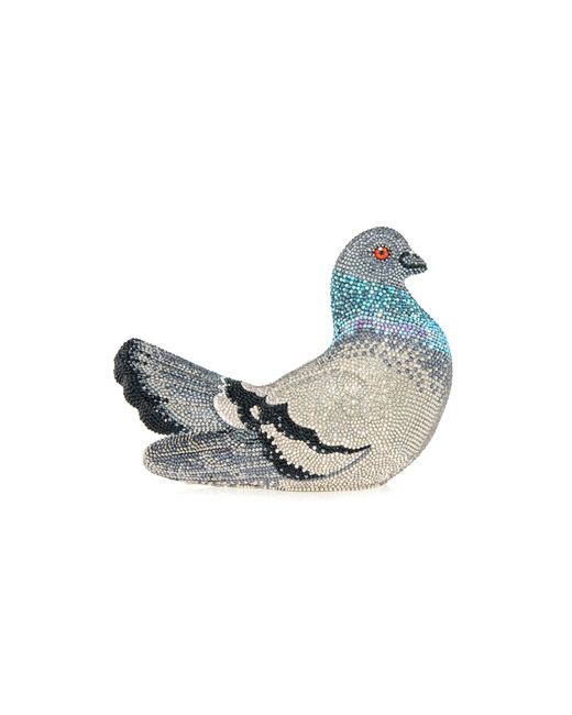 Judith Leiber Blue Allie Pigeon Clutch