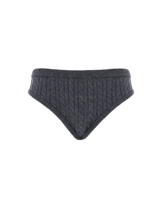 Zeynep Arcay Black X Camille Charrière Wool-Cashmere Micro Shorts