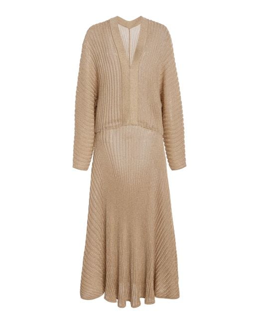 Alexis Natural Heida Metallic Dress