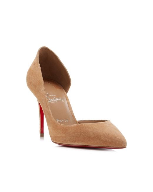 Christian Louboutin Natural Iriza 85Mm Veau Velours Pumps