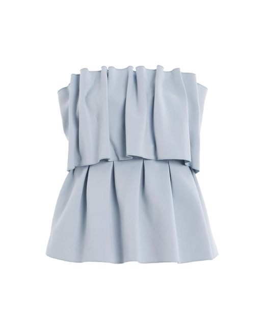 House of Dagmar Blue Exclusive Sculpted Strapless Top