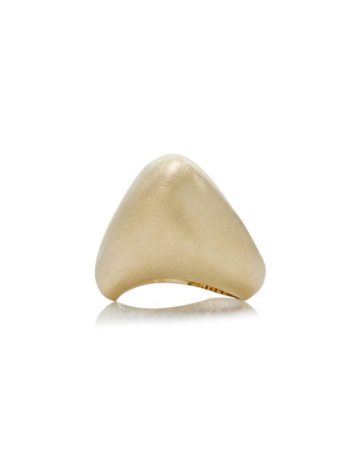 Lauren Rubinski White 14k Yellow Gold Heart Ring