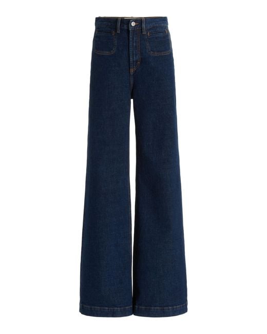 Jeanerica Blue Roma Stretch High-rise Flared-leg Jeans