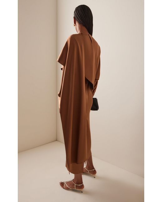 Heirlome Brown Exclusive Carmen Silk Maxi Cape Dress for men