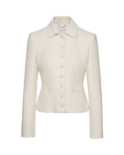 Magda Butrym White Textured Knit Jacket