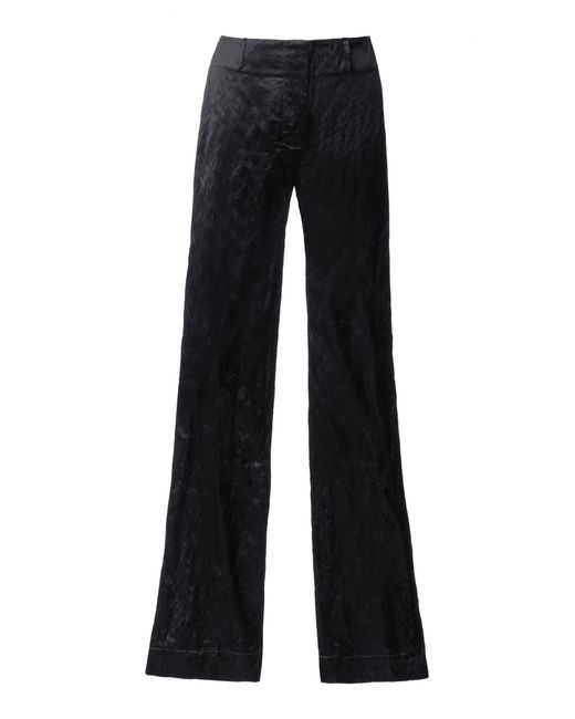 DES_PHEMMES Black Low-Rise Cotton-Blend Straight-Leg Pants