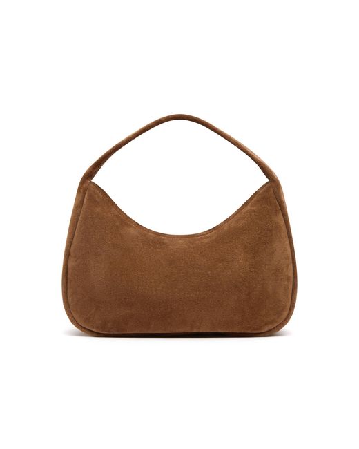 St. Agni Brown Suede Large Bon Bon Bag