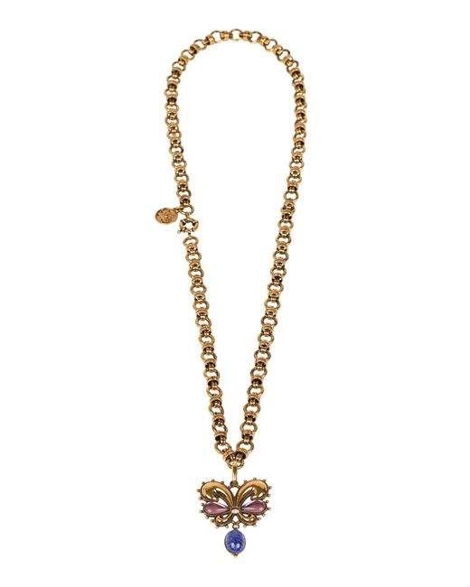 Etro Metallic Viola Ciondolo Necklace