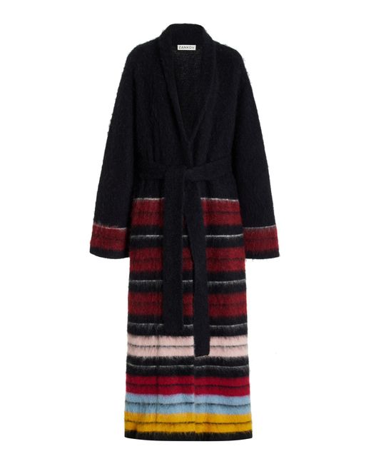 Zankov Blue Justin Brushed Mohair-alpaca Coat