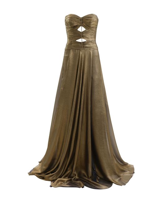 Francesca Miranda Green Leon Silk Maxi Dress