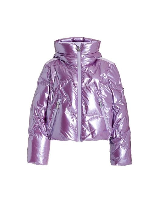 Goldbergh Purple Glamstar Metallic Down Ski Jacket