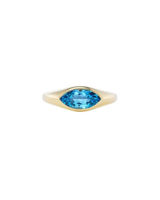 Emily P. Wheeler Blue Marquis 18K Topaz Ring