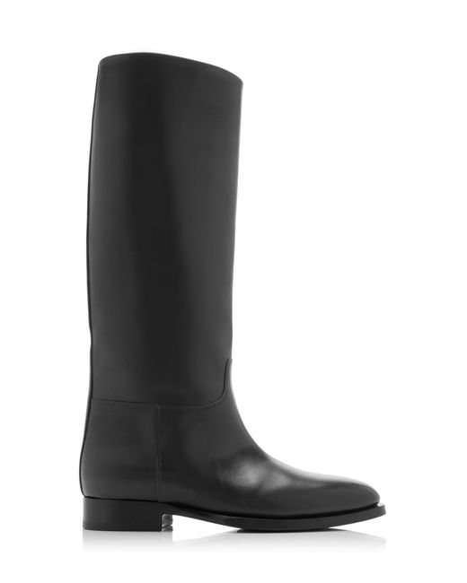 The Row Grunge Leather Riding Boots in Black | Lyst