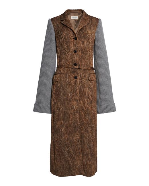 Dries Van Noten Brown Rittney Long Coat