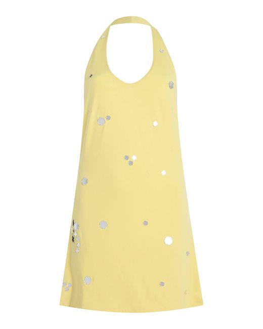 Siedres Yellow Exclusive Riviera Nens Jersey Halter Mini Dress