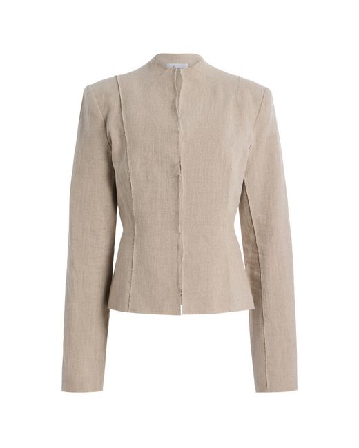 Mel Usine Natural Cluny Tailored Linen Fencing Jacket