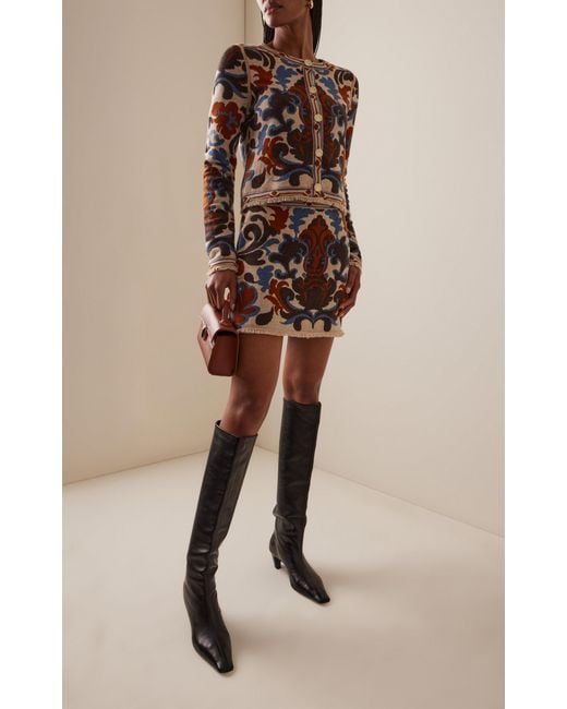 Cara Cara Black Livi Fringed Wool-Cotton Jacquard Jacket