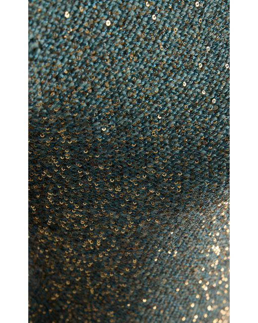 Altuzarra Green Exclusive Open-back Sequined Wool-blend Knit Midi Dress