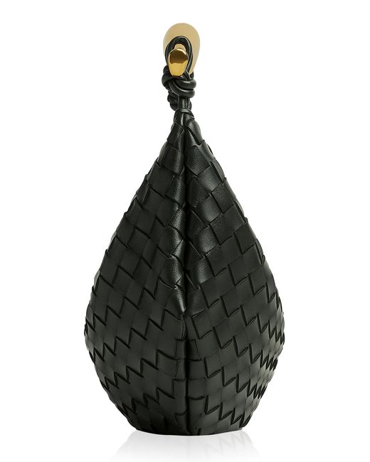 Bottega Veneta Black Sardine Intrecciato Leather Bag