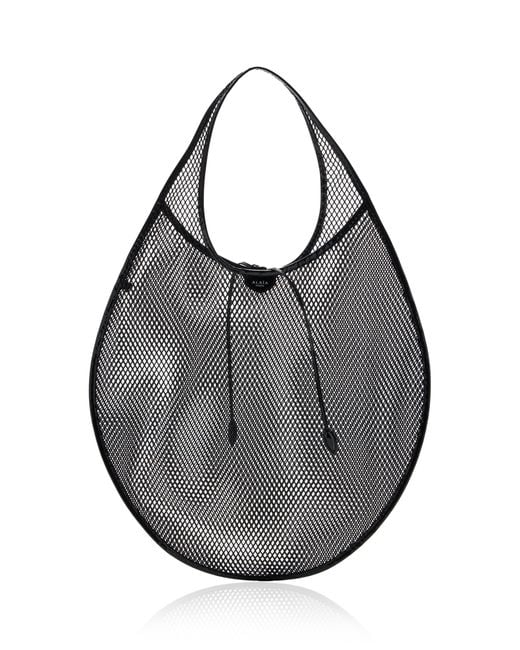 Alaïa Black Leather-trimmed Mesh Tote Bag
