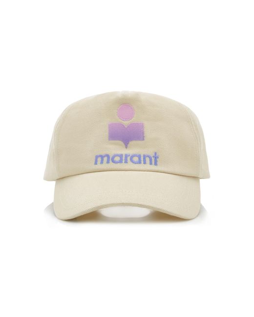 Isabel Marant Tyron Logo-embroidered Cotton Baseball Cap in Purple - Lyst