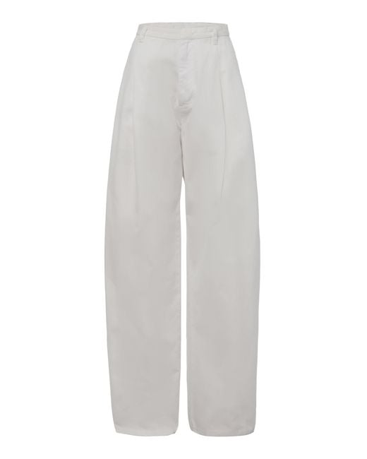 RÙADH White The Crewe Rigid Mid-Rise Wide-Leg Jeans